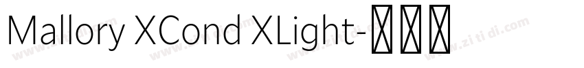 Mallory XCond XLight字体转换